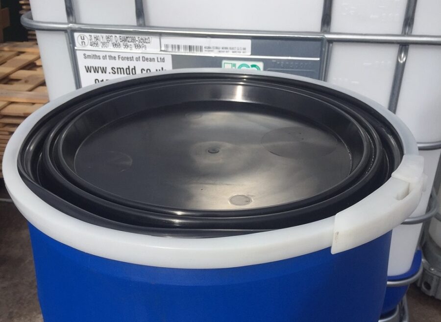 Recycled plastic drums clamp top or twin bung Smiths of the Forest